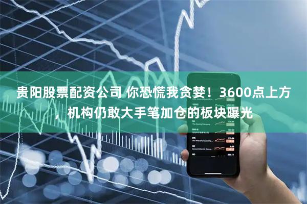 贵阳股票配资公司 你恐慌我贪婪！3600点上方，机构仍敢大手笔加仓的板块曝光